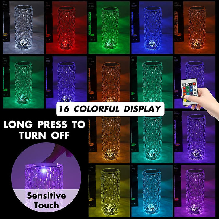 Rose Diamond Lamp with  16 RGB Colors