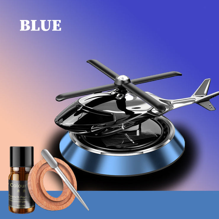 Air Freshener Solar Power Helicopter With Refill Perfume